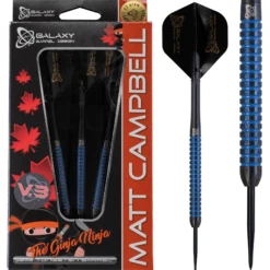 Galaxy Matt Campbell V3 Darts - Steel Tip - The Ginja Ninja - Blue