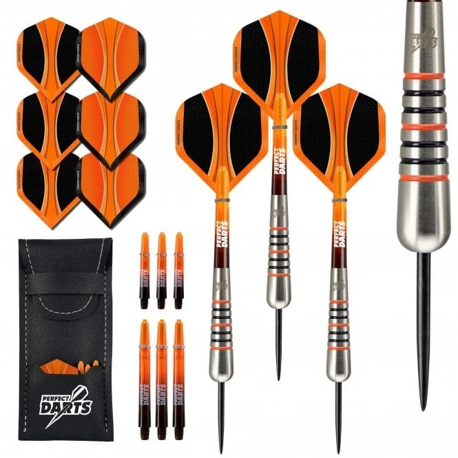 *Perfect Darts - Steel Tip - 90% Tungsten - Solarfox 2 - Bomb - Black & Orange 1 *Perfect Darts - Steel Tip - 90% Tungsten - Solarfox 2 - Bomb - Black & Orange