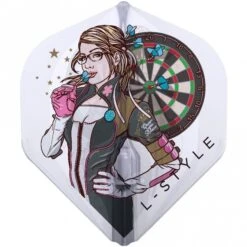 L-Style - EZ L-Flights - Integrated Champagne Ring - L1EZ - Fallon Sherrock V4 - Super - Clear White