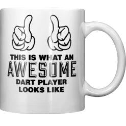 Darts Mug - 11oz - This Is What An Awesome Dart Player Looks Like
