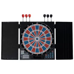 BULL'S Lightning RB Electronic Dartboard - Soft Tip - Inc. 2 Sets Of Darts