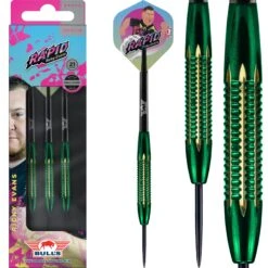 Dart Shop -Dart Shop Bulls Ricky Evans Darts Steel Tip Brass Green 2