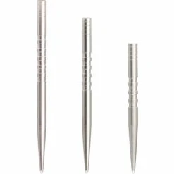 Condor Beak Dart Points - Steel Tip Replacement Points - With Cut - 5 Ring - Silver