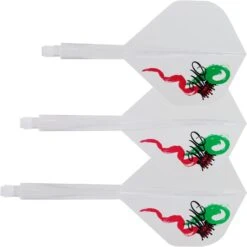 Condor AXE Dart Flights - Standard - Red Crown - Clear -Dart Shop Condor Jose Marques RedCrown Std White All2