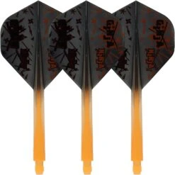 Condor AXE Dart Flights - Matt Campbell - Ginja Ninja - Standard - Black & Orange -Dart Shop Condor Matt Campbell Standard BlackOrange L 1
