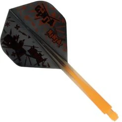 Condor AXE Dart Flights - Matt Campbell - Ginja Ninja - Standard - Black & Orange