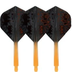 Condor AXE Dart Flights - Matt Campbell - Ginja Ninja - Standard - Black & Orange -Dart Shop Condor Matt Campbell Standard BlackOrange M 1