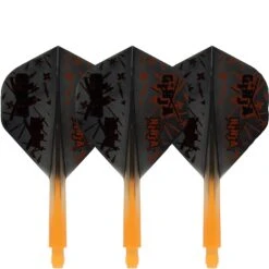 Condor AXE Dart Flights - Matt Campbell - Ginja Ninja - Standard - Black & Orange -Dart Shop Condor Matt Campbell Standard BlackOrange S 1
