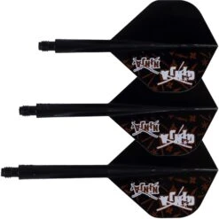 Condor AXE Dart Flights - Matt Campbell - Ginja Ninja - Standard - Black -Dart Shop Condor Matt Campbell Standard Black All