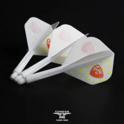 Condor AXE Player Series Dart Flights - Miyu Miyawaki - Thunderbolt Bear - Standard - White -Dart Shop Condor Thunderbolt Bear Dart Flights Std White 3