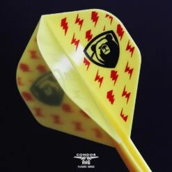 *Condor AXE Player Series Dart Flights - Miyu Miyawaki - Thunderbolt Bear - Standard - Yellow -Dart Shop Condor Thunderbolt Bear Dart Flights Std Yellow 3