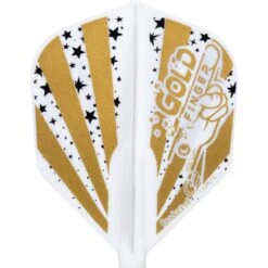 *Cosmo Fit Flight AIR - Harith Lim 5 -Shape - Mix - Gold Stripe -Dart Shop Cosmo Dart Flights Harith Lim 5 FFA Shape Black 3