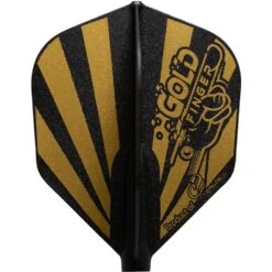 *Cosmo Fit Flight - Harith Lim 5 -Shape - Mix - Gold Stripe -Dart Shop Cosmo Dart Flights Harith Lim 5 Shape Black 2