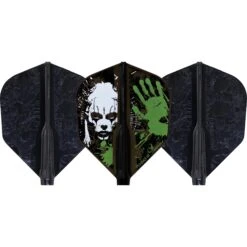 Cosmo Fit Flight AIR - Shape - Black - Evil A - Green -Dart Shop Cosmo Evil A Air ShapeNo6 Green 1c