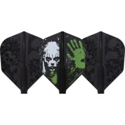 Cosmo Fit Flight - Shape - Black - Evil A - Green 5 Cosmo Fit Flight - Shape - Black - Evil A - Green -Dart Shop Cosmo Evil A ShapeNo6 Green 1c