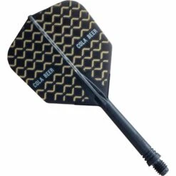 Cuesoul AK5 Integrated Dart Shaft And Flights - Standard - Black - Cola Beer