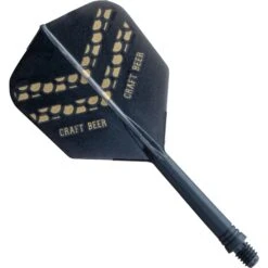 Cuesoul AK5 Integrated Dart Shaft And Flights - Standard - Black - Craft Beer