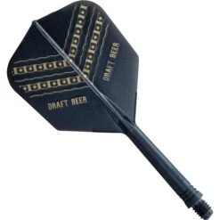 Cuesoul AK5 Integrated Dart Shaft And Flights - Standard - Black - Draft Beer