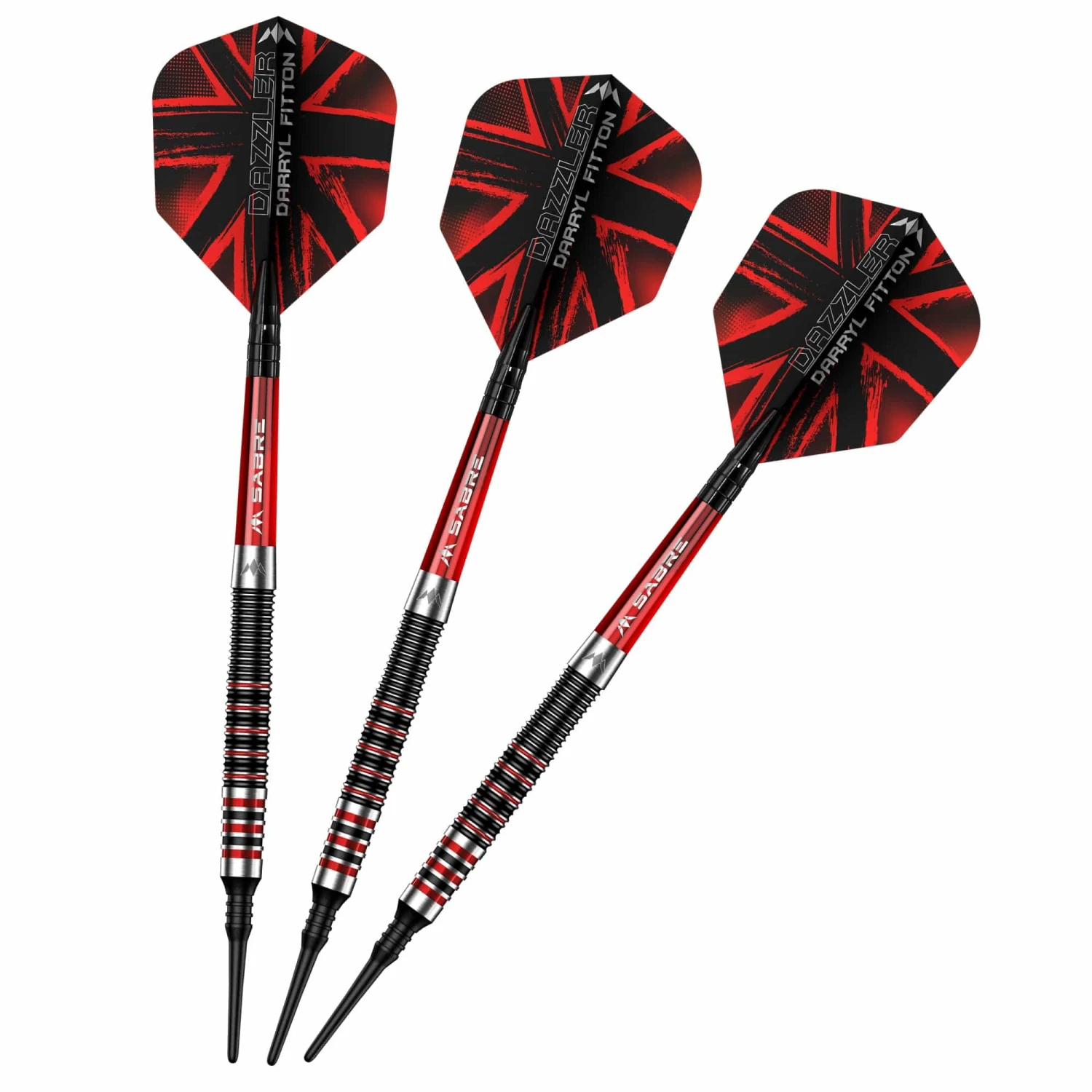 Mission Darryl Fitton Darts - Soft Tip - Electro Black & Red - The Dazzler - 18g 5 Mission Darryl Fitton Darts - Soft Tip - Electro Black & Red - The Dazzler - 18g - Image 5