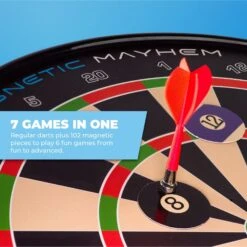 *Mission Magnetic Mayhem - Fun Darts Game - 7 Games In One - With 12 Magnetic Darts -Dart Shop DB500 1