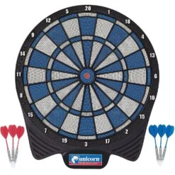 Unicorn Non Electronic Dartboard - Simplified Soft Tip Board - Blue