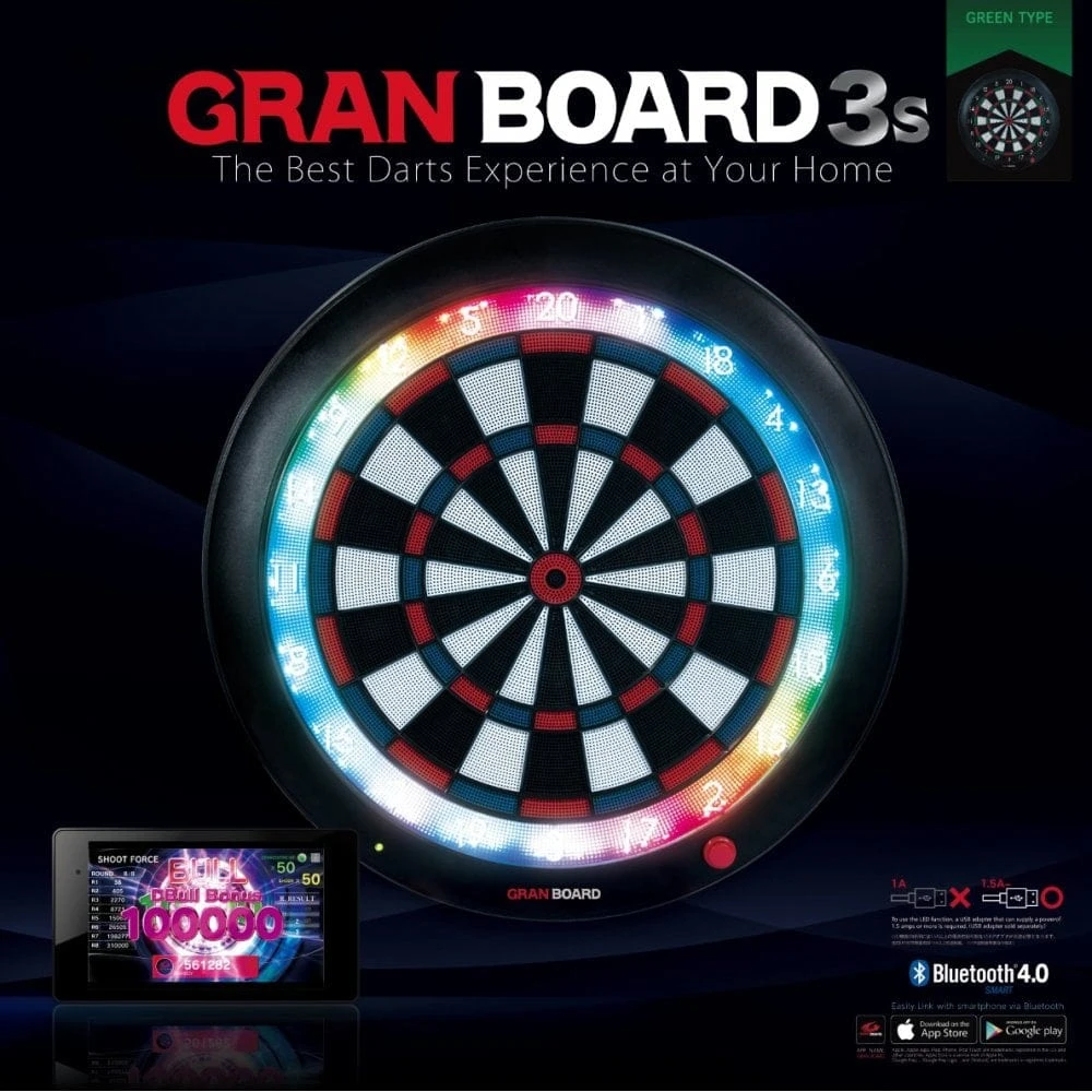 Granboard 3S - Professional Electronic - Soft Tip Dartboard - Green 2 Granboard 3S - Professional Electronic - Soft Tip Dartboard - Green - Image 2