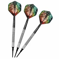 Mission Dominik Grüllich Darts - Soft Tip - 95% Tungsten - Silver-Black Rings -Dart Shop DOMINIKGRULLICH SOFTTIPDART5