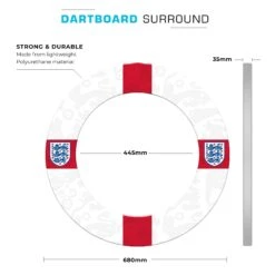 England Printed Dartboard & Printed Surround - St George -Dart Shop EnglandBundleBoard5
