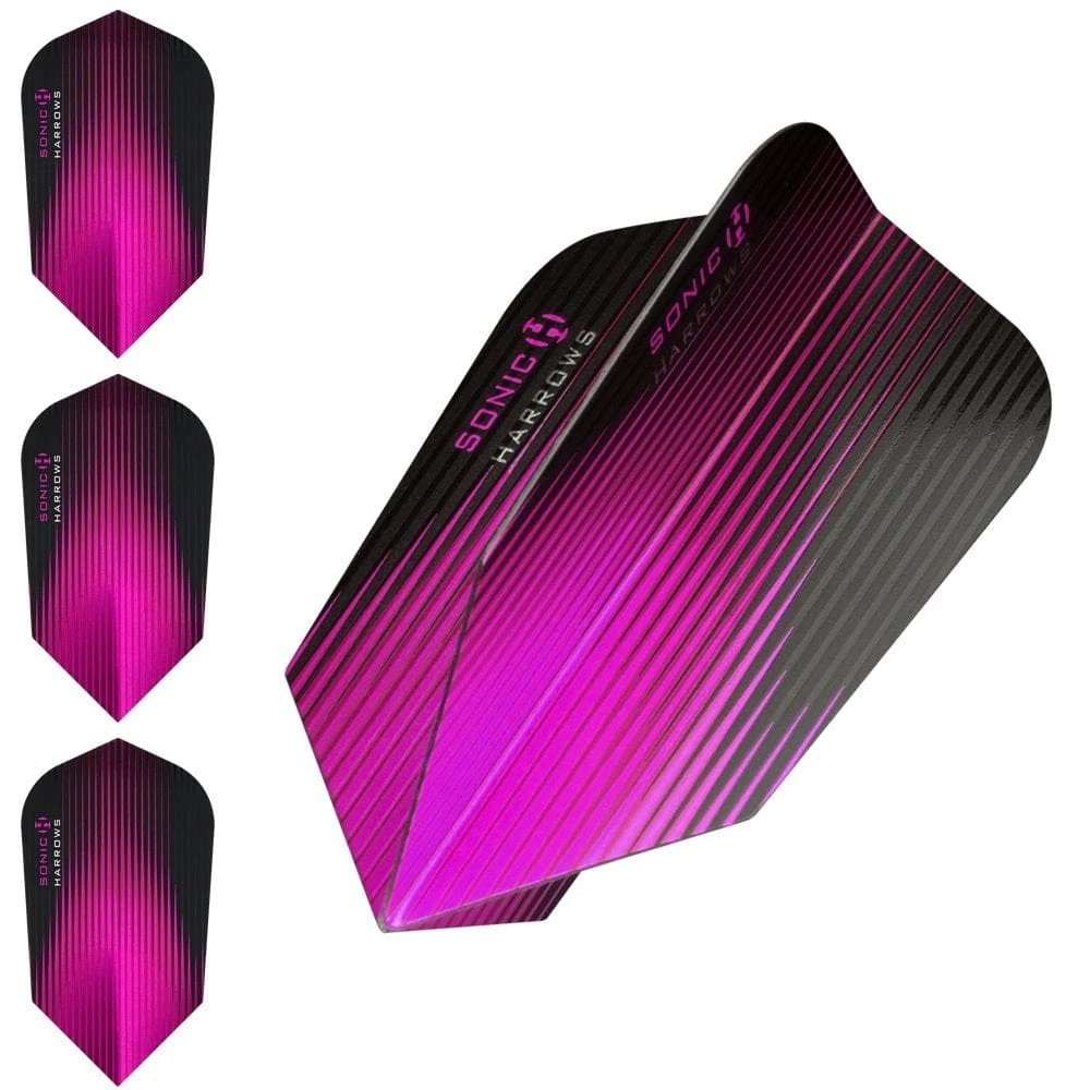 Harrows Sonic Dart Flights - Slim Shape - 100 Micron - Pink - 100 Sets (300 Flights) 2 Harrows Sonic Dart Flights - Slim Shape - 100 Micron - Pink - 100 Sets (300 Flights) - Image 2