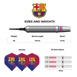 Barcelona FC Darts Gift Set - Soft Tip -Dart Shop FC Barcelona Soft Tip Brass Darts 18g 4 64f46823 7c1a 4374 9f9b 74ba6cfe9151