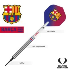 FC Barcelona - Official Licensed BARÇA - Soft Tip Darts - Tungsten - BARÇA - 18g -Dart Shop FC Barcelona Soft Tip Tungsten Darts 18g 3