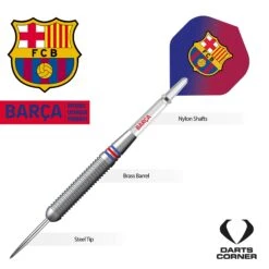 FC Barcelona - Official Licensed BARÇA - Steel Tip Darts - Brass - BARÇA - 22g -Dart Shop FC Barcelona Soft Tip Tungsten Darts 22g 3