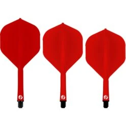 Shot Flight Deck - One Piece Dart Flight And Shaft System - Red
