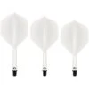 Shot Flight Deck - One Piece Dart Flight And Shaft System - White