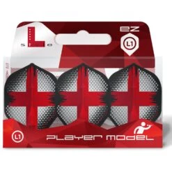 L-Style - EZ L-Flights - Integrated Champagne Ring - L1EZ - David Evans V2 -Dart Shop L Style Flights L1EZ David Evans v2 Black Pack