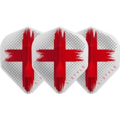 L-Style - EZ L-Flights - Integrated Champagne Ring - L1EZ - David Evans V2 -Dart Shop L Style Flights L1EZ David Evans v2 White 3