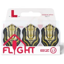 L-Style - EZ L-Flights - Integrated Champagne Ring - L1EZ Standard - Origin Series - Clear -Dart Shop L Style Flights Origins L1EZ Gold pack
