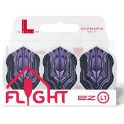 L-Style - EZ L-Flights - Integrated Champagne Ring - L1EZ Standard - Origin Series - Clear -Dart Shop L Style Flights Origins L1EZ Purple pack