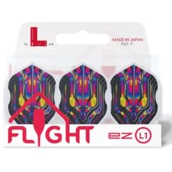 L-Style - EZ L-Flights - Integrated Champagne Ring - L1EZ Standard - Origin Series - Clear -Dart Shop L Style Flights Origins L1EZ Rainbow pack