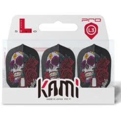 *L-Style - Kami L-Flights - Champagne Ring - L3 Pro - Shape - Anastasia V4 - Black -Dart Shop L Style Anastasia Dart Flights v4 L3 KAMI BK 2