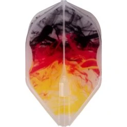 L-Style - EZ L-Flights - Integrated Champagne Ring - L1EZ - RYB Series V1 - Type D - Clear White -Dart Shop L Style Dart Flights RVB Series White 2