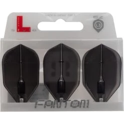 L-Style - Fantom Flights - Integrated Champagne Ring - L3EZ - Colours -Dart Shop L Style Fantom Dart Flights L3 Clear Black 2