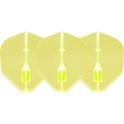 L-Style - Fantom Flights - Integrated Champagne Ring - L3EZ - Colours -Dart Shop L Style Fantom Dart Flights L3 Neon Yellow 3