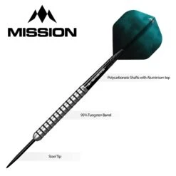 Mission Lewis Gurney Darts - Steel Tip - 95% Tungsten - Silver-Black Rings 8 Mission Lewis Gurney Darts - Steel Tip - 95% Tungsten - Silver-Black Rings -Dart Shop LEWISGURNEY TUNGSTENDART3