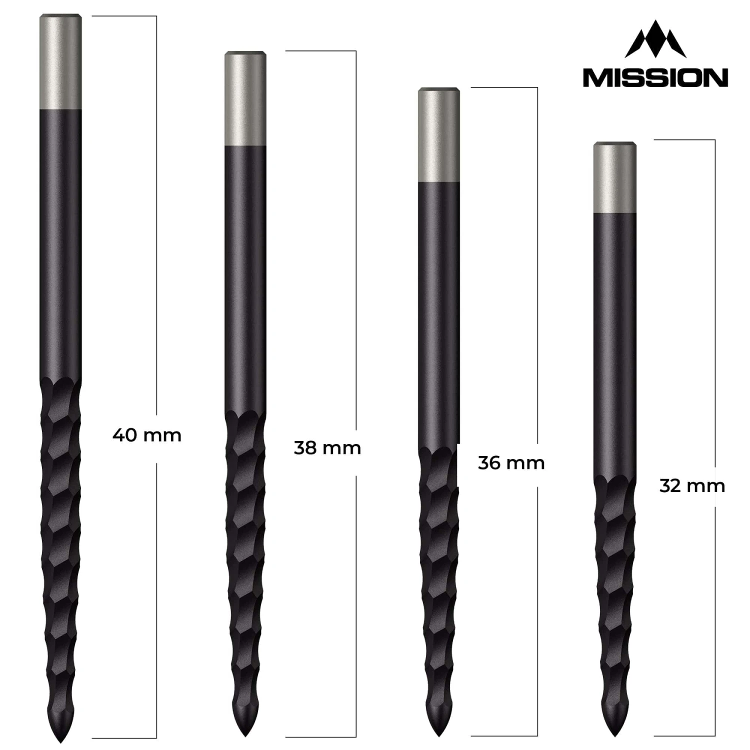 *Mission Lunar FS Dart Points - Spare Points - Rough Cut - Black 7 *Mission Lunar FS Dart Points - Spare Points - Rough Cut - Black - Image 7