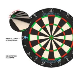 Mission Samurai Infinity Dartboard - Professional Board - Black Ring -Dart Shop MISSION SAMURAI DARTBOARD4