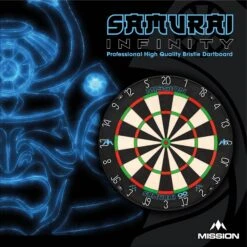 Mission Samurai Infinity Dartboard - Professional Board - Black Ring -Dart Shop Mission Samurai Infinity Dartboard 07