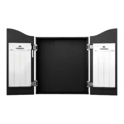 Mission Home Darts Centre - Cabinet, Dartboard, 6 Darts - Plain Black -Dart Shop MissionHomeCentreBlackBoard3