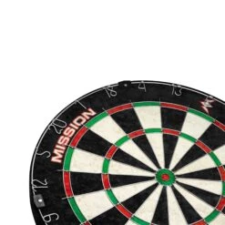 Mission Home Darts Centre - Cabinet, Dartboard, 6 Darts - Plain Black -Dart Shop MissionHomeCentreBlackBoard4