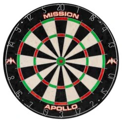 Mission Home Darts Centre - Cabinet, Dartboard, 6 Darts - Plain Black -Dart Shop MissionHomeCentreBlackBoard5